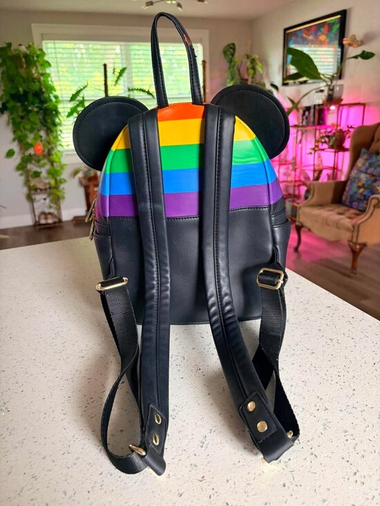 Loungefly x Disney Parks Rainbow Mickey Ears Backpack ?✨ main image 4